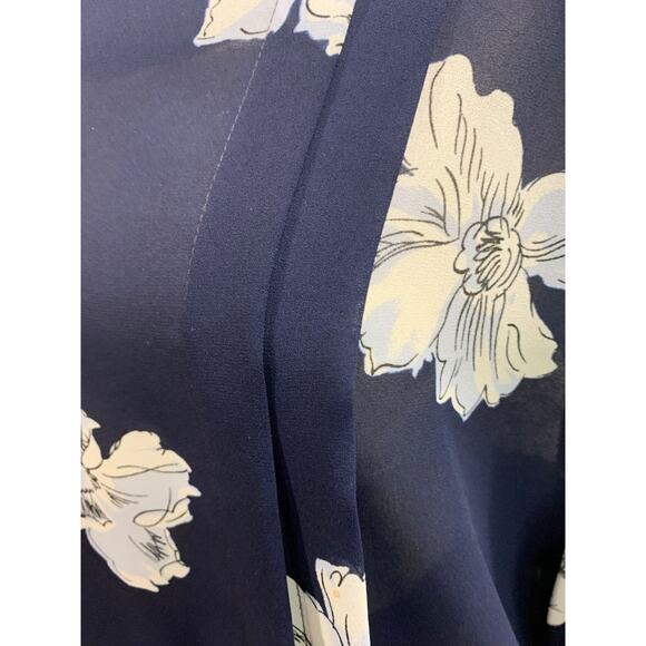 Size 20W Ms Russ Womens 1980s Sheer Skirt Shirt Outfit Navy Blue - Picture 4 of 12